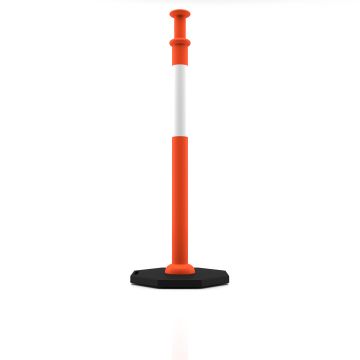 45" H Traffic Safety Delineator in Traffic Safety Orange Color with Reflective White - QTY:5